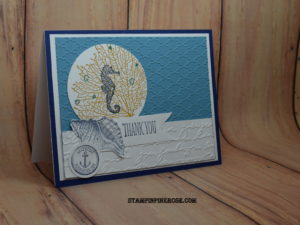 Pamela Sadler Stampin' Up! Thank You card made with By the Tide stamp set designed by demo Pamela Sadle. To see more cards at www.stampinpinkrose.com #stampinpinkrose