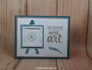 Stampin' Up! CAS Friendship card made with the new Painter's Palette stamp set and designed by demo Pamela Sadler. See more at stampinpinkrose.com #stampinpinkrose