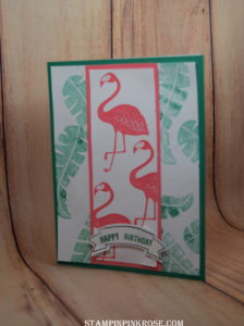 Stampin' Up! CAS birthday card made with Pop of Paradisestamp set. Designed by demo Pamela Sadler. See more cards at stampinpinkrose.com #GWP038