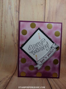 Stampin’ Up! CAS birthday card made with Better Together stamp set and designed by Demo Pamela Sadler. See more cards at stampinkrose.com #stampinkpinkrose