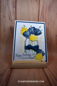 Aug Blog Hop Jar with Flowers