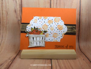 Stampin’ Up! CAS Thinking of You card made with Basket of Wishes stamp set and designed by Demo Pamela Sadler. See more cards at stampinkrose.com #stampinkpinkrose