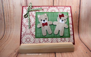 Stampin’ Up! CAS Christmas card made with Cookie Cutter Christmas Stamp Set and designed by Demo Pamela Sadler. See more cards at stampinkrose.com #stampinkpinkrose