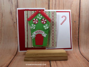 Stampin’ Up! Christmas card made with Sweet Home and designed by Demo Pamela Sadler. See more cards at stampinkrose.com #stampinkpinkrose