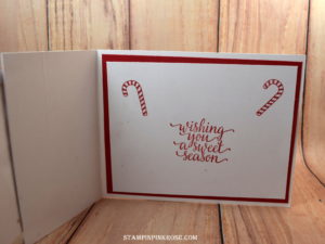 Stampin’ Up! Christmas card made with Sweet Home and designed by Demo Pamela Sadler. See more cards at stampinkrose.com #stampinkpinkrose