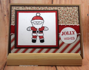 Stampin’ Up! CAS Christmas card made with Cookie Cutter Christmas stamp set and designed by Demo Pamela Sadler. See more cards at stampinkrose.com #stampinkpinkrose