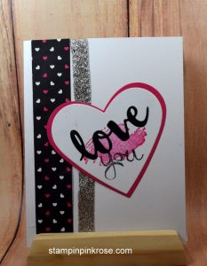 Stampin’ Up! Valentine card made with Work of Art stamp set and designed by Demo Pamela Sadler. See more cards at stampinkrose.com #stampinkpinkrose #etsycardstrulyheart