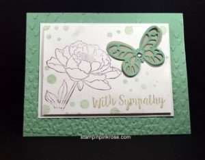 Stampin’ Up! Sympathy card made with You’ve Got This stamp set and designed by Demo Pamela Sadler. See more cards at stampinkrose.com #stampinkpinkrose #etsycardstrulyheart