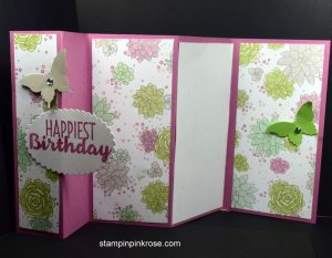 Stampin' Up! Five Panel Card by Demo Pamela Sadler, See more at stampinkpinkrose.com #stampinpinkrose#etsycardstrulyftheart