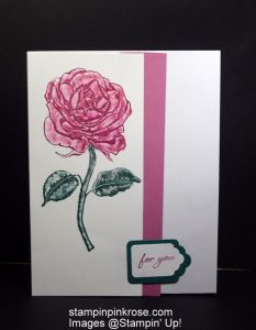 Stampin’ Up! Friendship or Hello card made with Graceful Garden stamp set and designed by Demo Pamela Sadler. See more cards at stampinkrose.com #stampinkpinkrose#etsycardstrulyheart