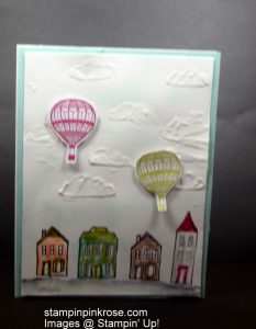 Stampin’ Up! Friendship or Hello card made with Lift Me Up and In the City stamp set and designed by Demo Pamela Sadler. See more cards at stampinkrose.com and etsy cardstrulyheart