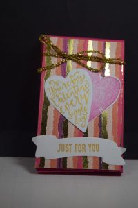 Stampin’ Up! CS Any Special Occasion make this gift box with So Much Love stamp setnd designed by Demo Pamela Sadler. It is great for an occasion when you need a box. See more cards at stampinkrose.com #stampinkpinkrose #etsycardstrulyheart